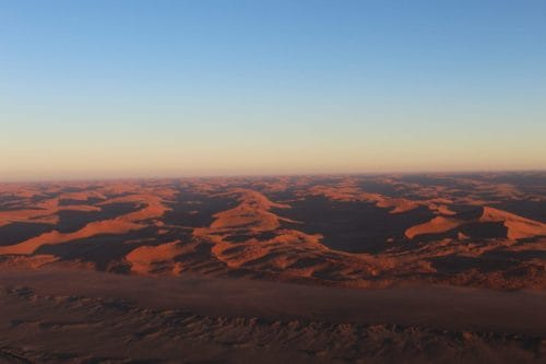 Sossusvlei vu du ciel en montgolfière